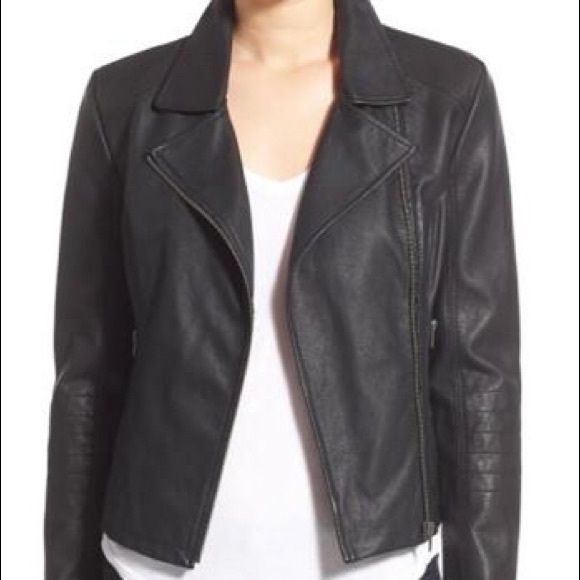 cupcakes & cashmere Jackets & Blazers - Cupcakes & Cashmere 'sid' Faux Leather Moto Jacket